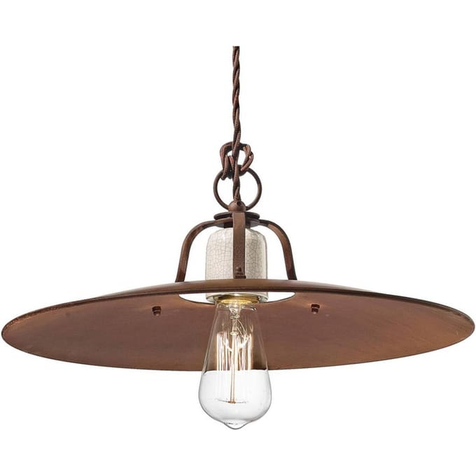 Ferroluce Hanglamp RICCARDO met Gross metalen kap