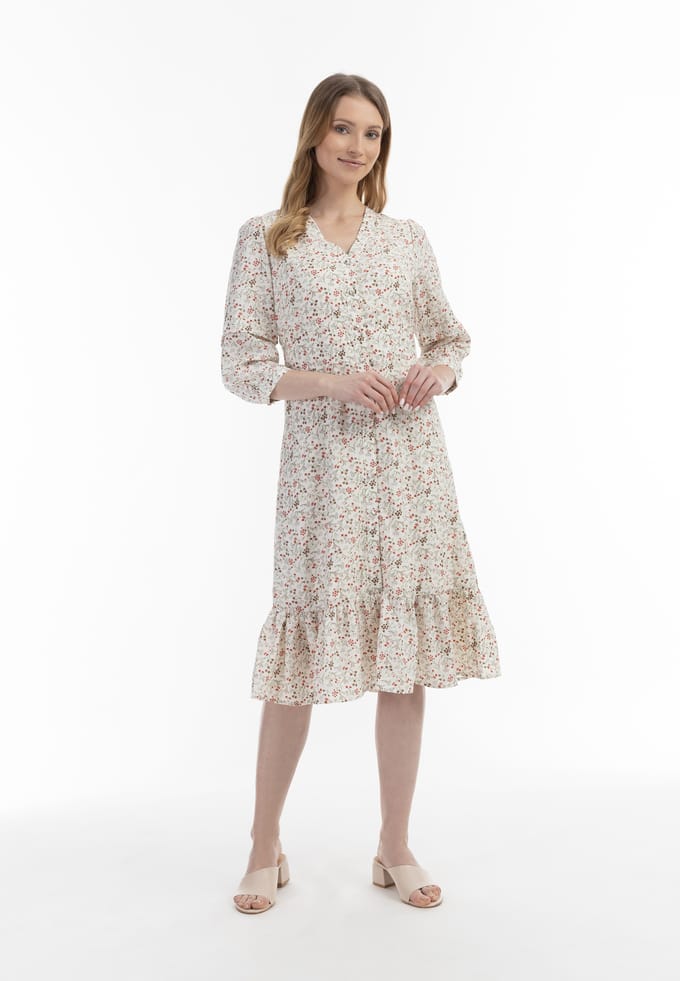 midi-jurk met bloemenprint van usha
