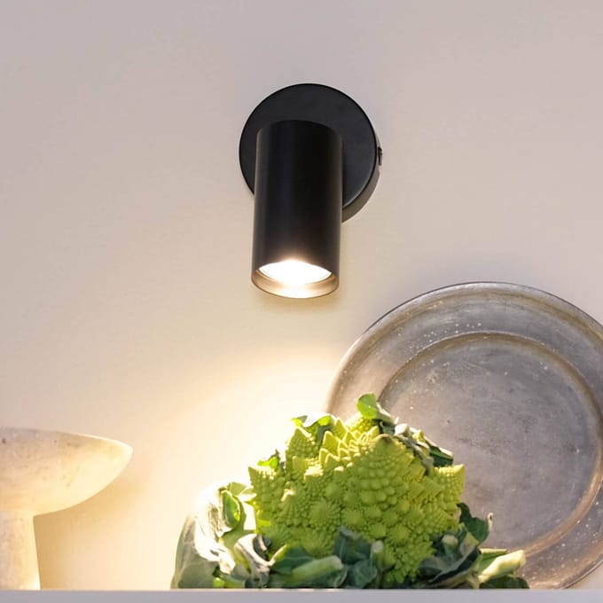 Dyberg Larsen Modern Spot voor Plafondstopcontact Zwart