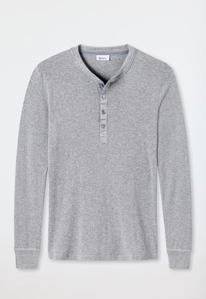 Shirt met lange mouwen, grijs gemêleerd - Revival Karl-Heinz 5