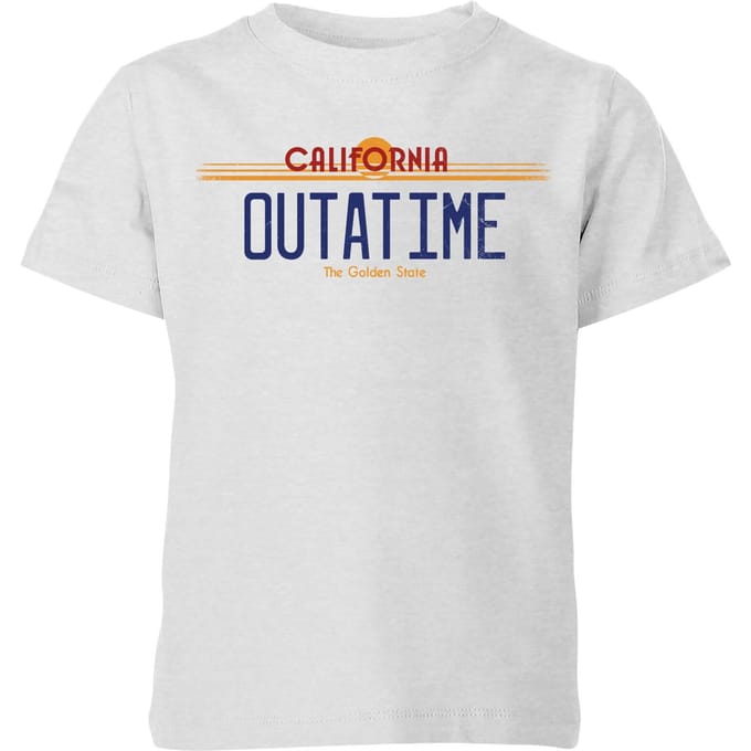 Back To The Future Outatime Plate Kids' T-Shirt - Grey - 122/128 (7-8 jaar)