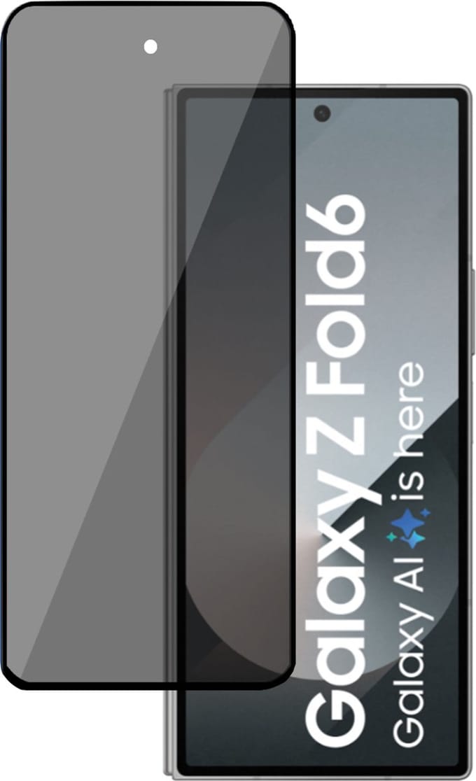 Privé Screenprotector geschikt voor Samsung Galaxy Z Fold 6 Screenprotector - Privacy Beschermglas - Privacy Proteqt+