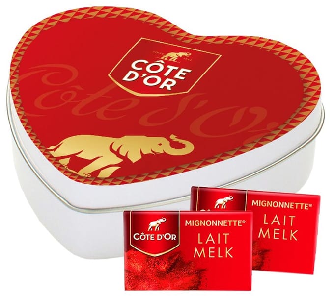 Côte d'Or Mignonnette melk geschenkdoos hartje - chocolade cadeau - 150g