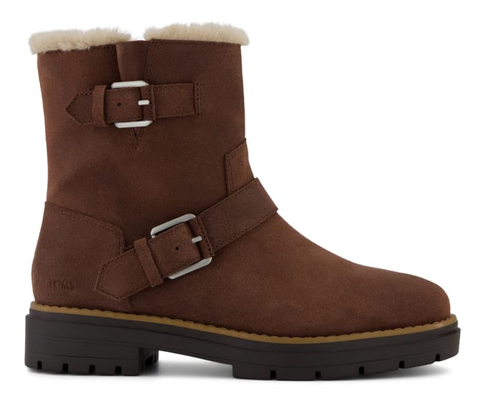 TOMS Ionie Moto Suède Dames Bruine Laarzen