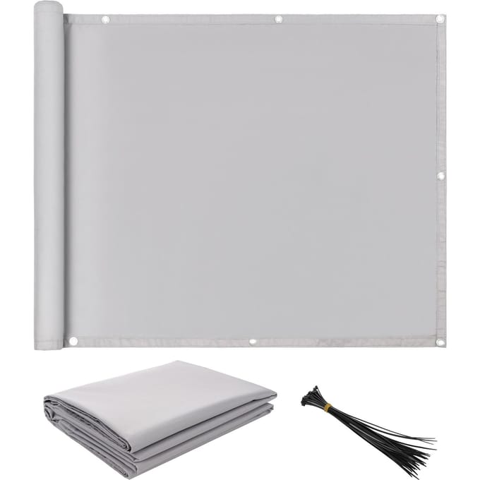 Tuinschaduwnet Polyester UV-bestendig Waterdicht Hek Privacyscherm voor Buitenplaats gray