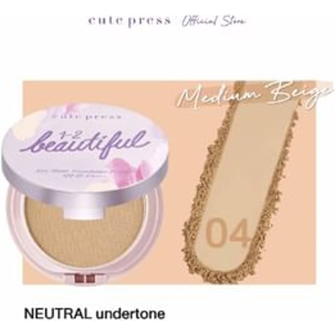 Cute Press - Airy Matte Foundation Powder SPF 30 PA +++ 04 Medium Beige