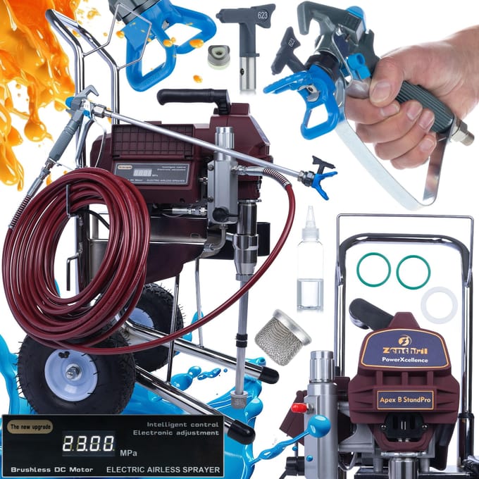 Zenthril Airless Verfspuit Apex B StandPro - Mobiel Spuitapparaat BrushlessMotor