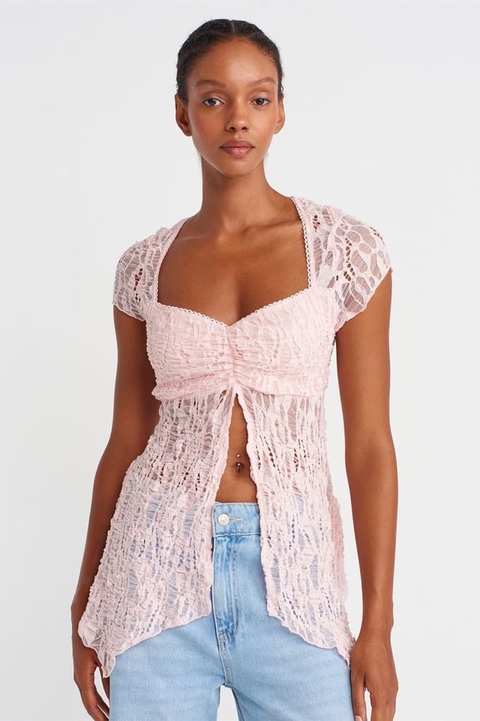 Slim Fit Kant Vierkante Hals Top
