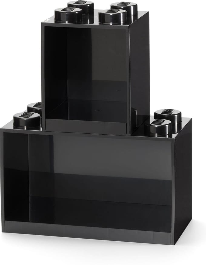 LEGO - Wandschap Brick 4 en 8 - Polypropyleen - Zwart