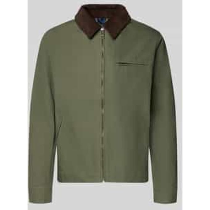 Regular fit jack met platte kraag