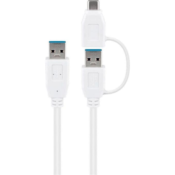 Goobay USB 3.0 kabel met USB-A naar USB-C adapter - 0 5 meter