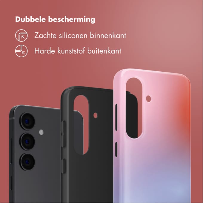 Selencia Hoesje - Geschikt voor Samsung Galaxy S24 - Backcover - Gradient Soft Blush
