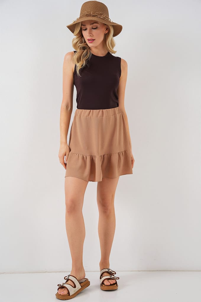 Textured Minirok met Voering