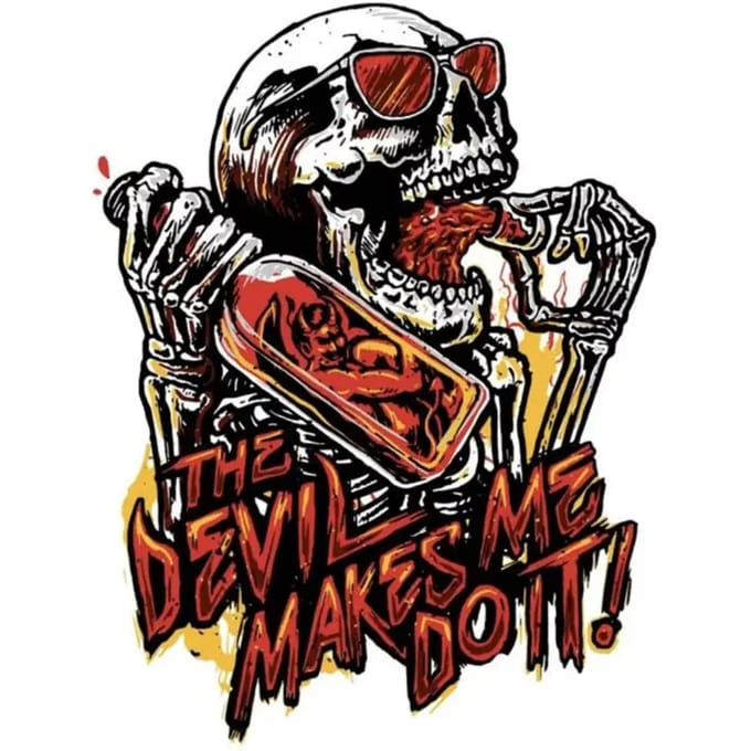 Stickers Lethal Threat Devil Made Me Do It