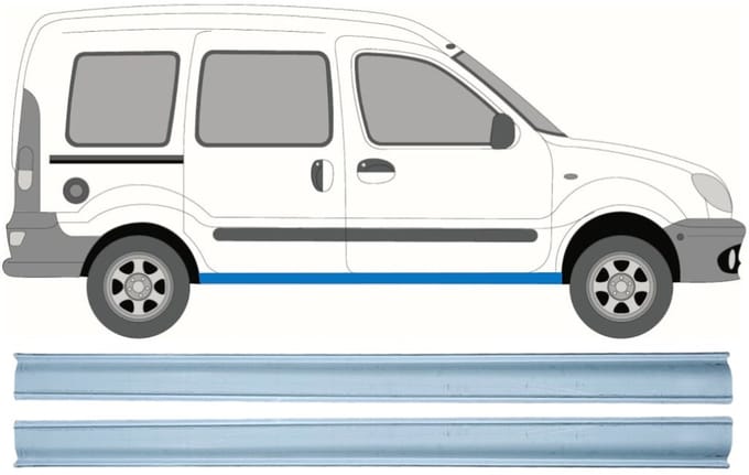 Reparatie dorpel voor Renault Kangoo 1997-2008 / Links + Rechts / Set