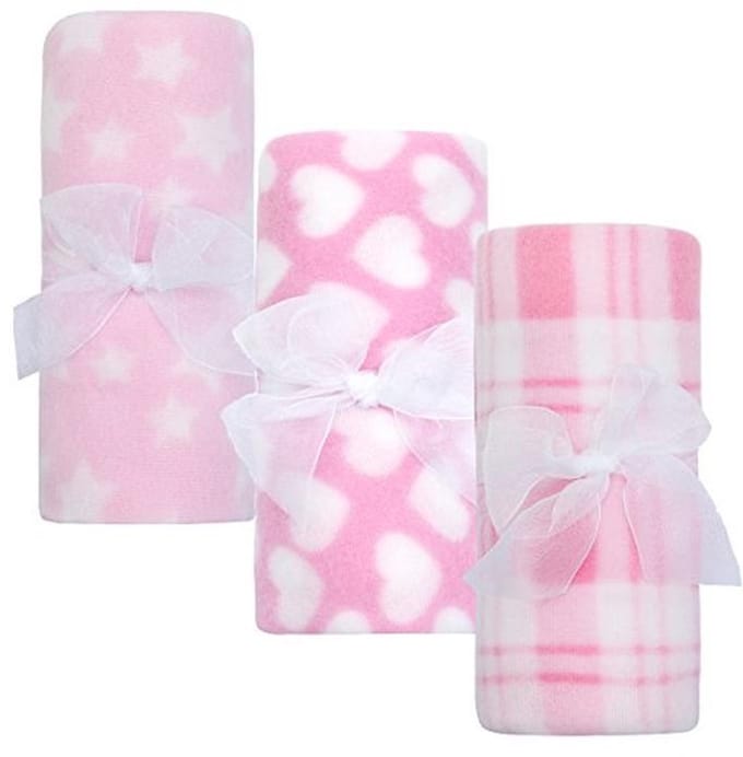 Pasgeboren baby fleece dekbed 3-pack multifunctionele dekens 75 cm x 75 cm