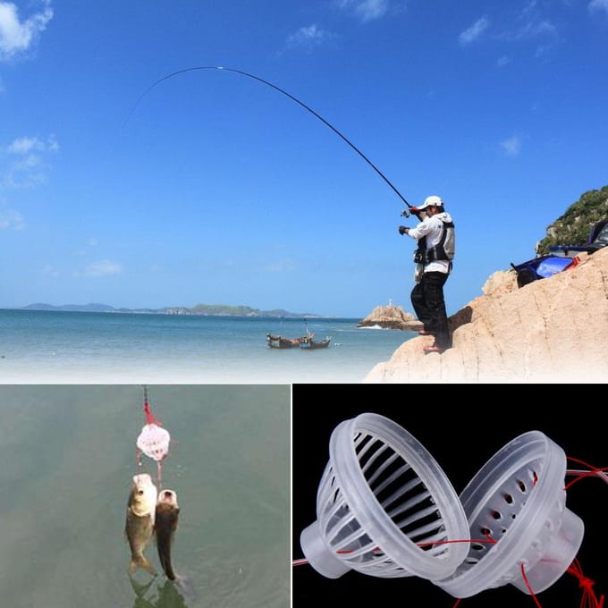 Vistuig Sea Monster met zes sterke vishaken gray