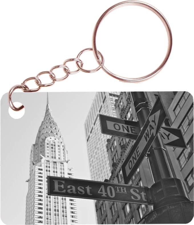 Sleutelhanger 6x4cm - Crystler Building NYC