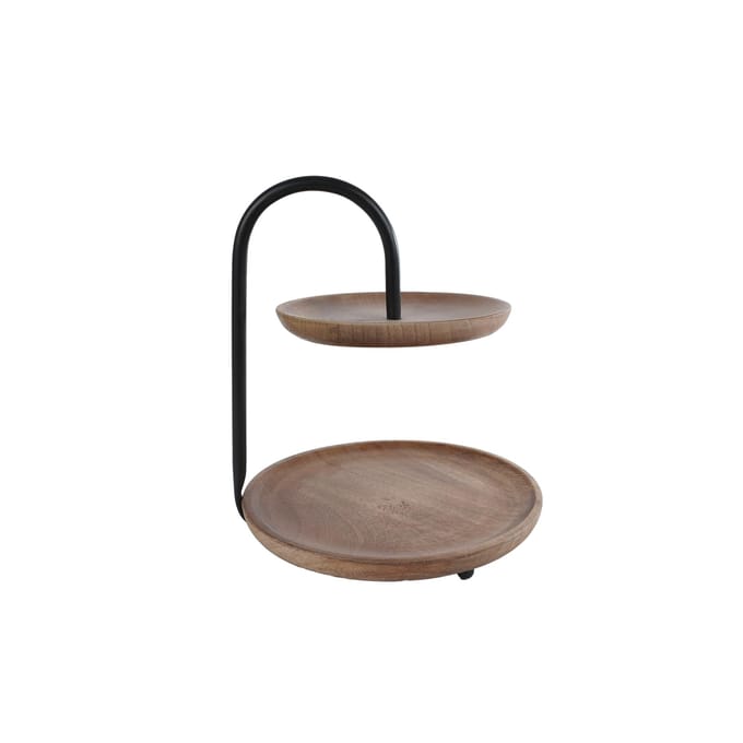Van Manen etagere zwart mango metaal 21x22x25cm serveerschaal.
