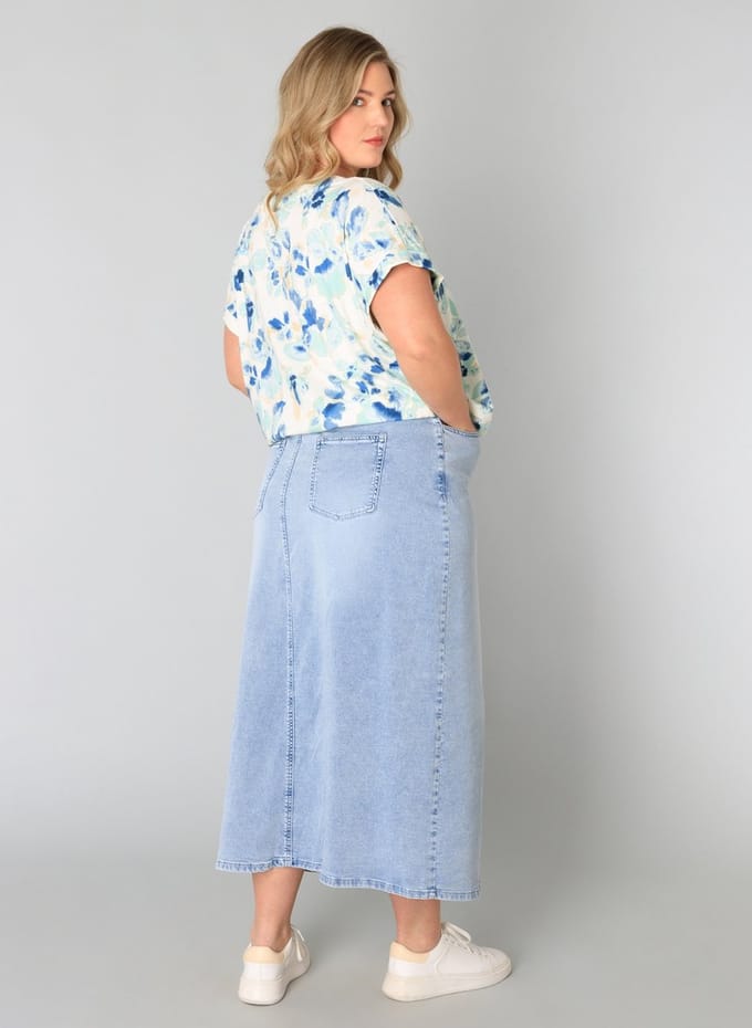 YEST CURVE Helin Essential Tops - White/Multi-Colour - maat 4(54/56)