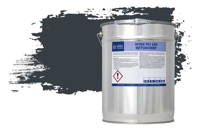 Wixx PU 150 Betonverf - 20L - RAL 9005 | Gitzwart
