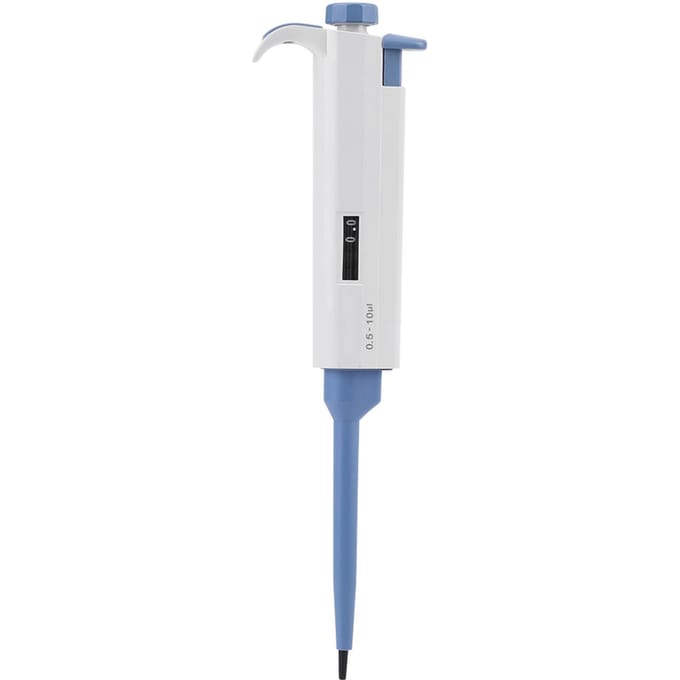 1 stuks Enkelkanaals Handmatig Instelbare Pipet Pipettor Pipet Laboratoriumgereedschap 0.5 10ul white