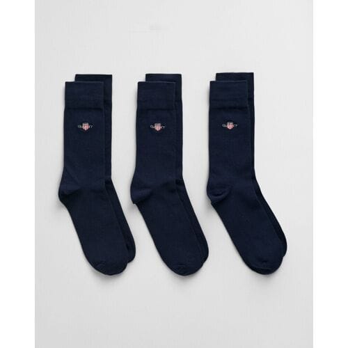 Gant Sokken Shield Uni Color 3Pack Avond Blauw / male