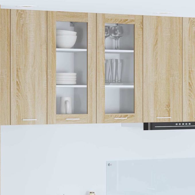 vidaXL Hangkast 2 pcs Sonoma Eik 40 x 31 x 80 cm Bewerkt hout