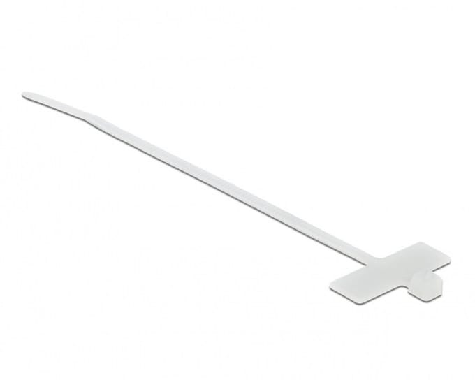 Tie-wraps 200 x 2,5mm / transparant - met label (100 stuks)