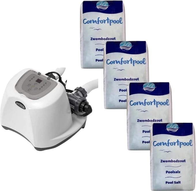 Intex - Zoutwatersysteem 26670GS & Zwembadzout 80 kg