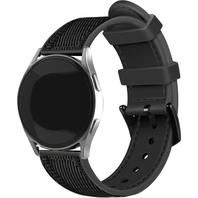 Huawei Watch GT 6 - 46mm nylon hybrid bandje (zwart)