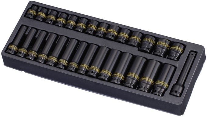 1/2'' Slagmoerdopsleutelset, 29-delig