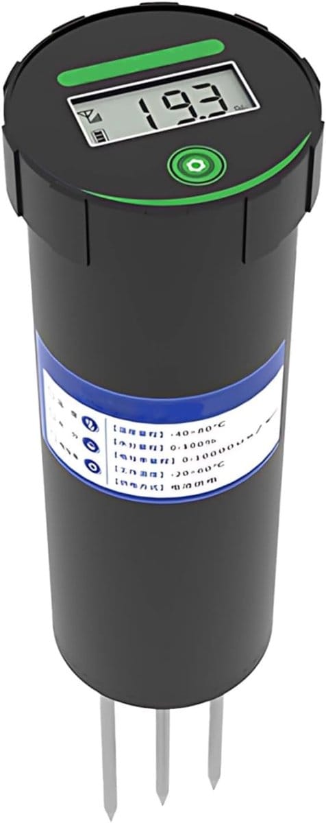 Draagbare Grondmeter - Digitale Bodemtester - Planten Verzorgen - LCD Display - 185 cm - Zwart