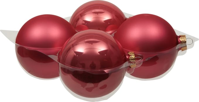 Othmar Decorations Grote kerstballen - 4x st - bubblegum roze - 10 cm - glas - mat/glans