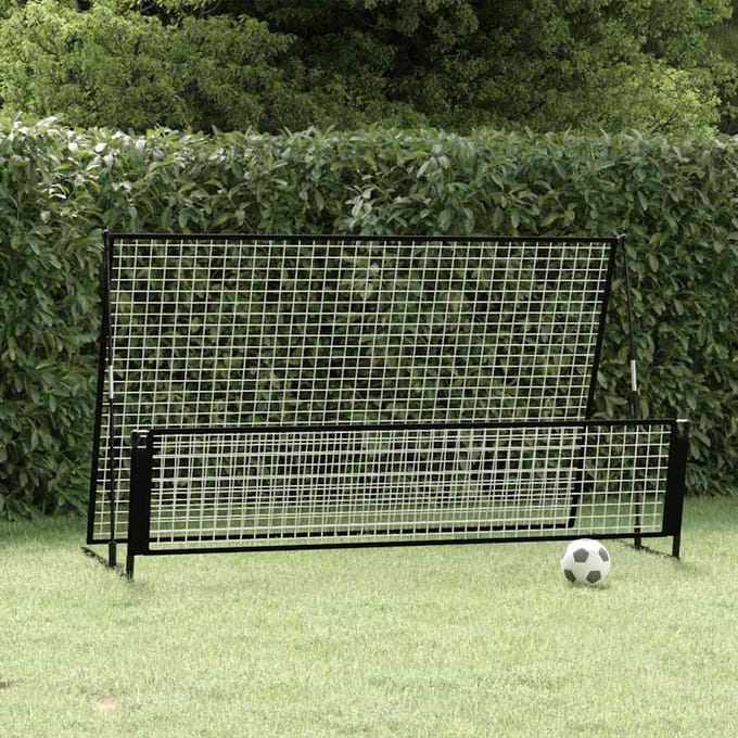 vidaXL - Voetbalrebounder/voetbaldoel - 2-in-1 - 202x104x120 - cm - staal