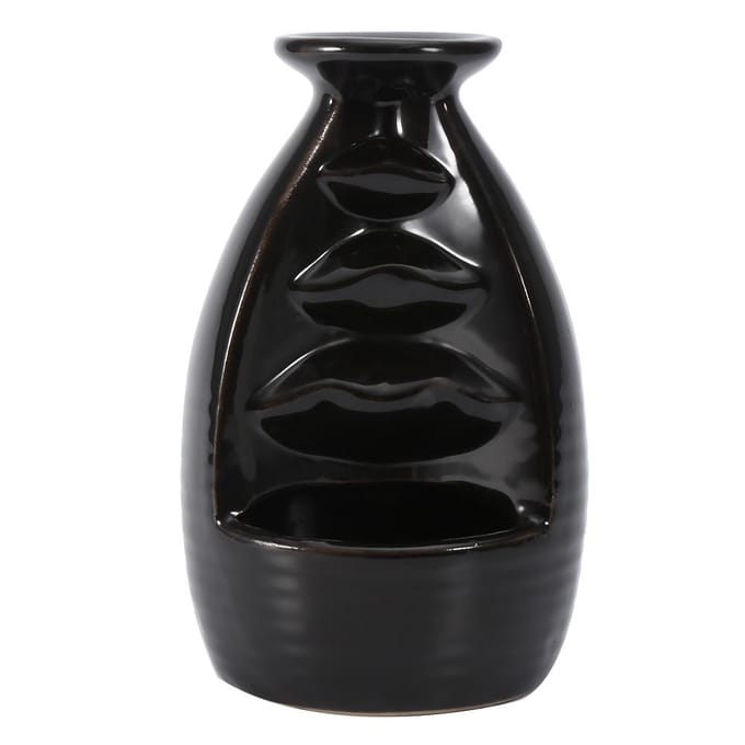 Keramiek Glazuur Wierookbrander Houder Standaard Kegels Backflow Wierookvat Huis black