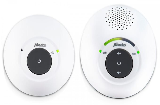 ALECTO DBX-115 - digitale babyfoon, elektronische oppas, bereik 50m, Full Eco-modus, Alecto wit