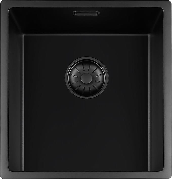 Lorreine Black Quartz Series spoelbak 3440cm Plug Zwart 34BQ-FU