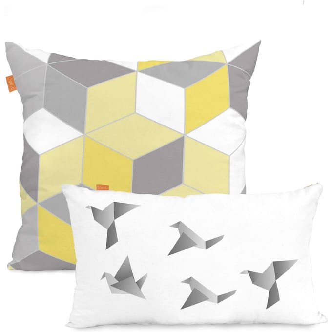 Set van 2 kussenhoezen Symmetry | Blanc