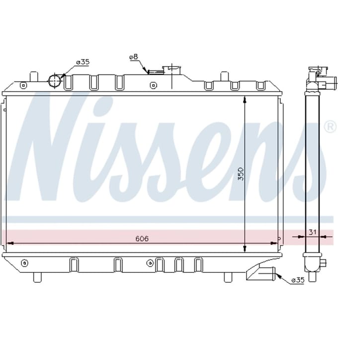 Radiator NISSENS 64168