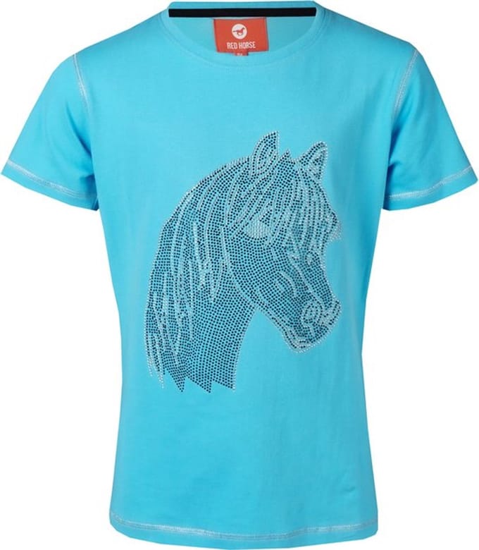 Red Horse - T-Shirt Caliber - Aqua - Maat 140