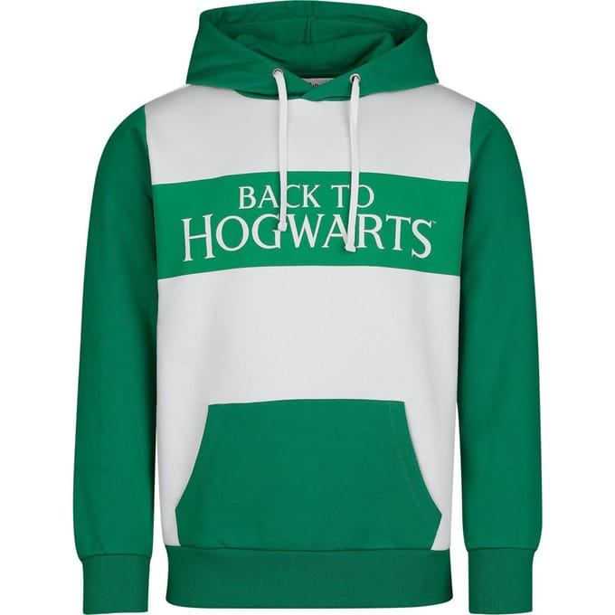 Harry Potter Trui met capuchon - Back To Hogwarts - S tot 3XL - voor Mannen - groen-wit