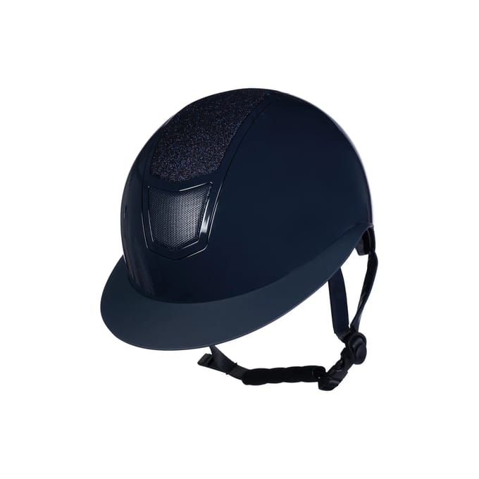 riding helm shiny diamond deep blue HKM
