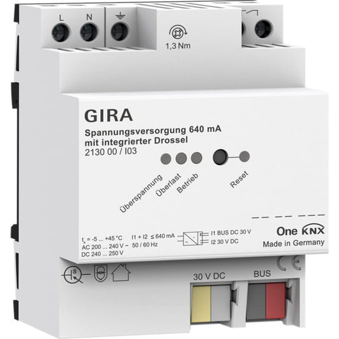 Gira One KNX Voeding 640mA Met Geïntegreerde Spoel - 213000