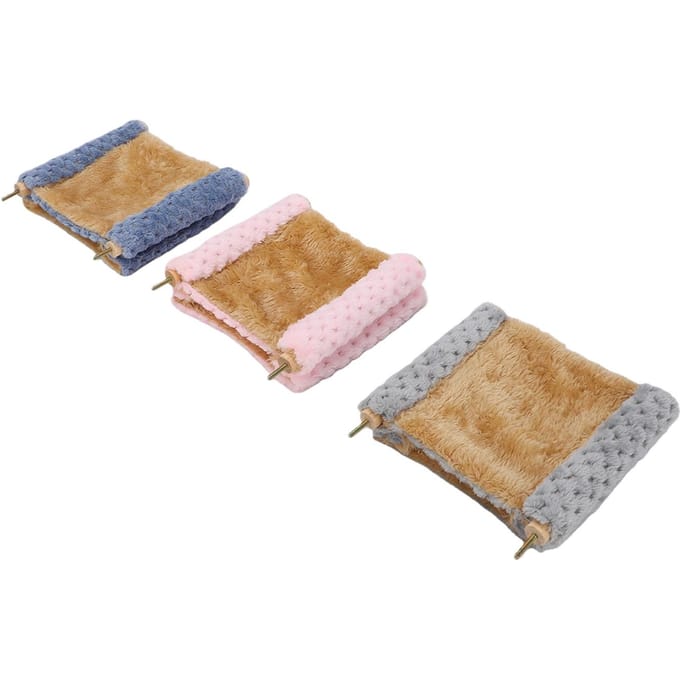 6-Pack Zachte Cavia Hangmat Set Dubbele Stapelbed Hangmat Slaapbed Kooi Speelplatform met Warm Pluche