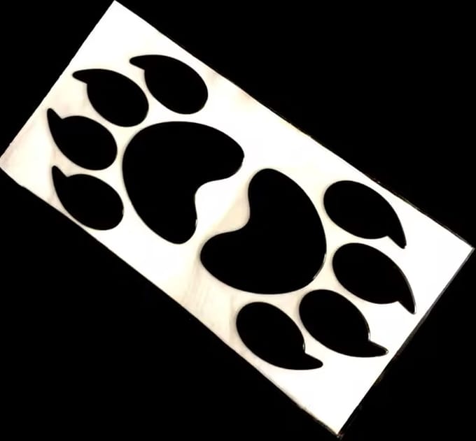 Hacebo® - Berenpoot Stickers - 2 paar - Zwart