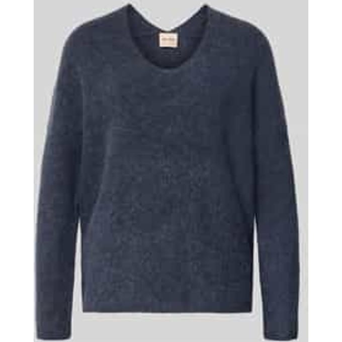 Gebreide pullover van wolmix met v-hals model 'THORA'