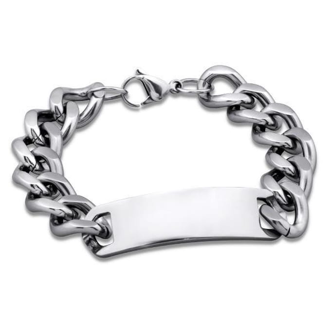 Amanto Armband Bachar - 316L Staal - Graveer - 6mm - 22cm