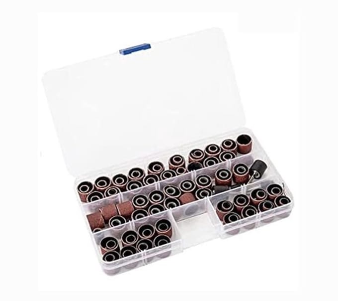 Dailygoods- Schuurhulzen Set van 104 Stuks - Trommelschuurband Kit