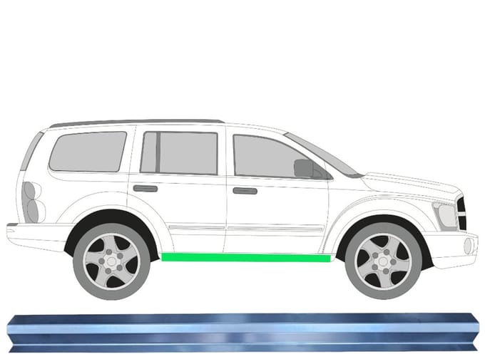Reparatie dorpel voor Dodge Durango 2003-2008 / Links = Rechts